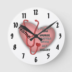 Red Heart LPN Nurse clock