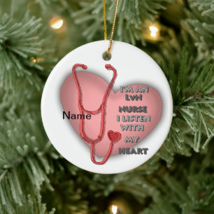 Red Heart LVN Nurse ornament