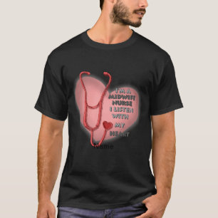 Red Heart Midwife Nurse T-Shirt