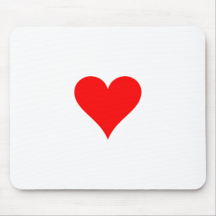 Red heart mouse mat