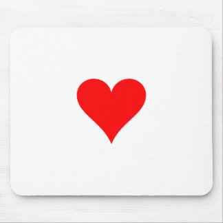 Red heart mouse mat