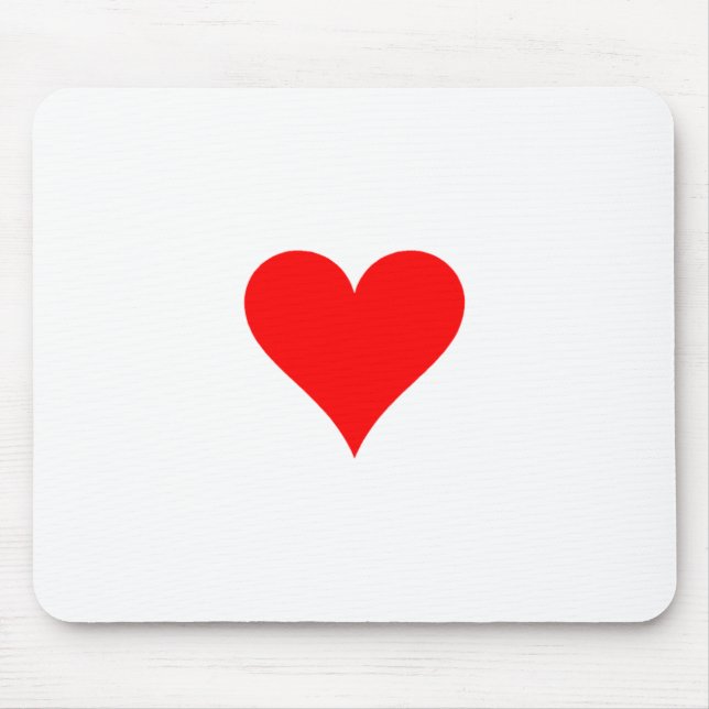 Red heart mouse mat (Front)