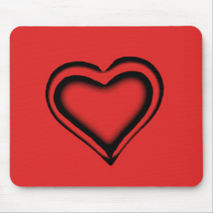 Red Heart Mouse Mat