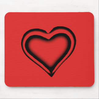 Red Heart Mouse Mat