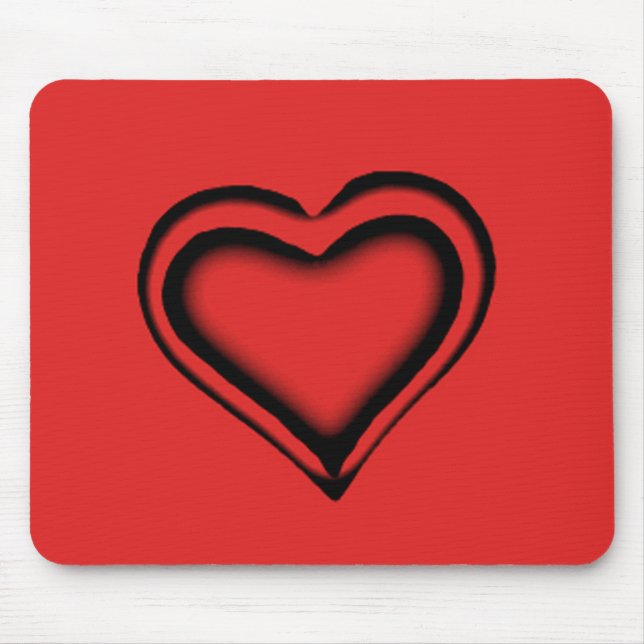 Red Heart Mouse Mat (Front)