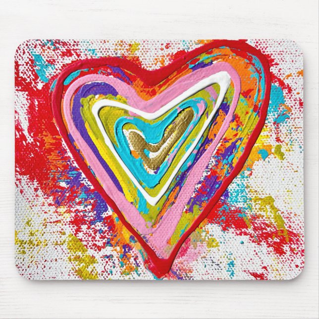 Red Heart Mousepad (Front)