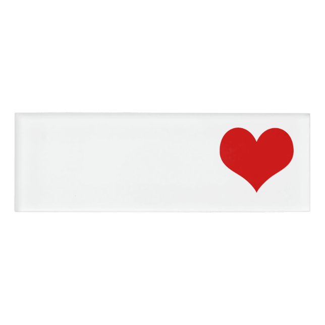 Red Heart Name Tag (Front)