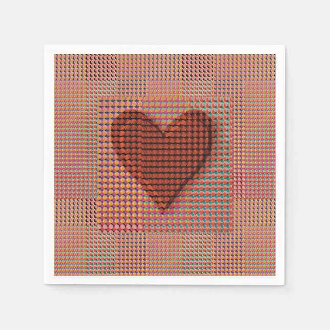 Red Heart  Napkin (Front)