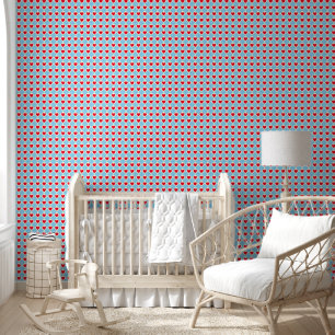 Red Heart Nursery Wallpaper