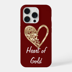 Red Heart of Gold iPhone 15 Pro Case