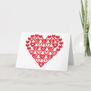 Red HEART of hearts Holiday Card
