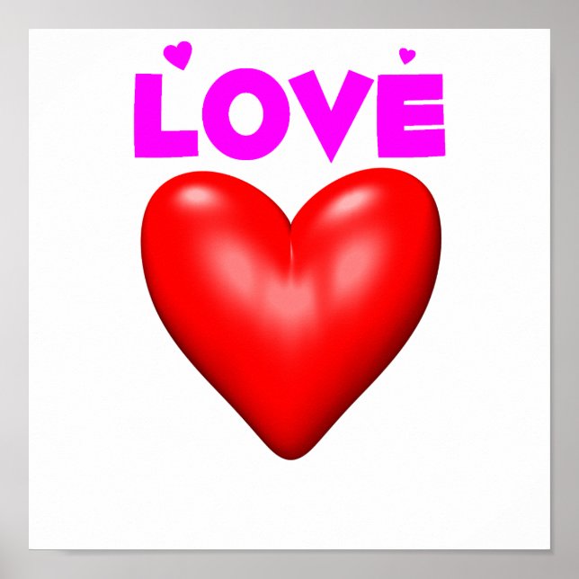 Red Heart of Love Poster (Front)