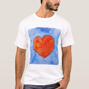 Red heart on blue 2011 T-Shirt