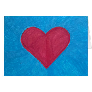 Red Heart on BLUE FIELD