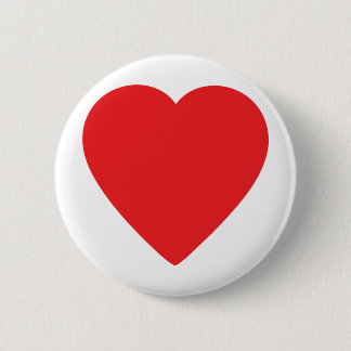 red heart one 6 cm round badge