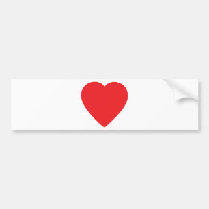 red heart one bumper sticker