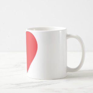 red heart one coffee mug