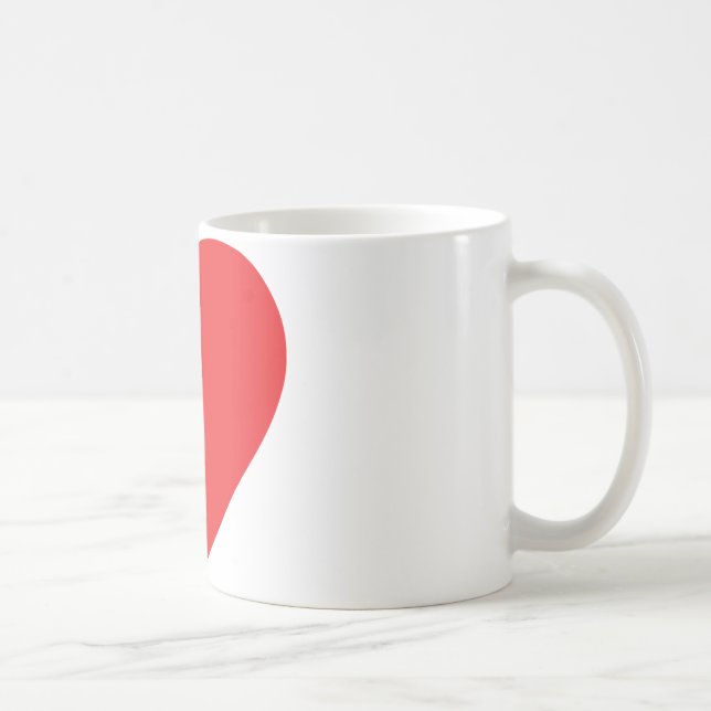 red heart one coffee mug (Right)