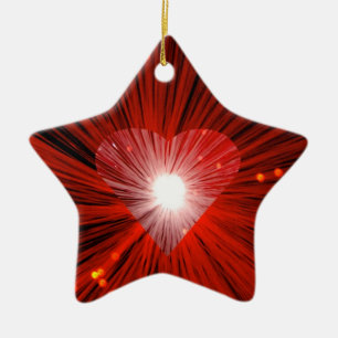 Red Heart ornament star
