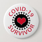 Red Heart Pandemic Coronavirus Covid-19 Survivor