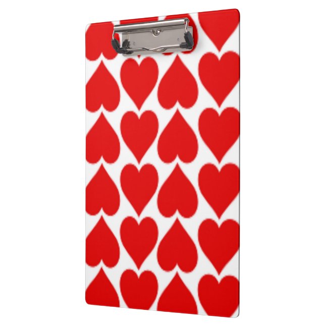 RED HEART PATTERN CLIPBOARD (Left)
