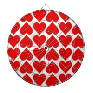 RED HEART PATTERN DARTBOARD