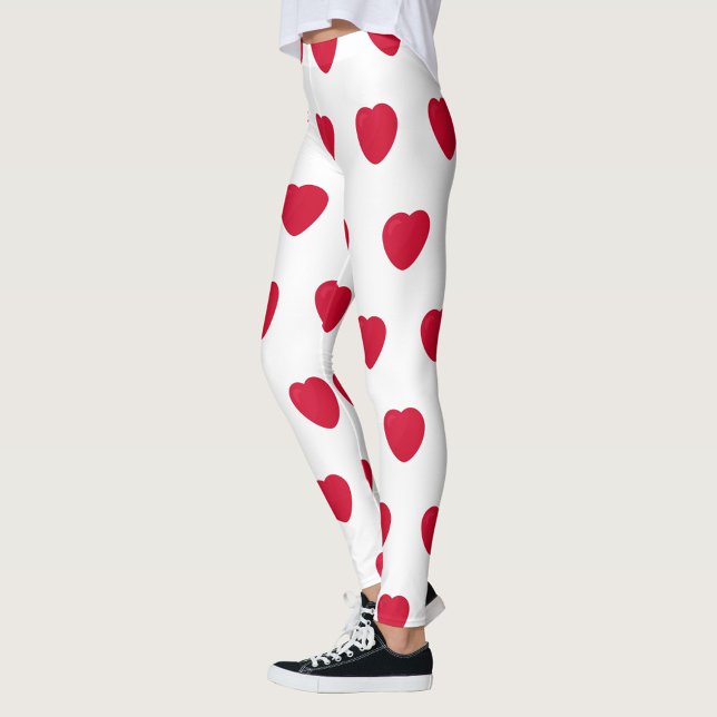 Red Heart Pattern Leggings (“Wear your heart on your legs ❤️”)