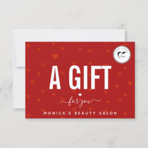 Red Heart Pattern & Logo Valentine's Day Romantic