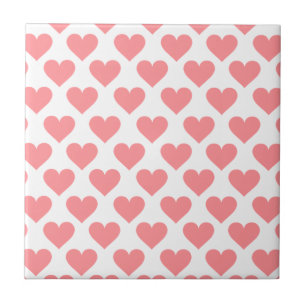 Red Heart Pattern Tile