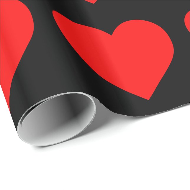 Red Heart pattern Wrapping Paper (Roll Corner)