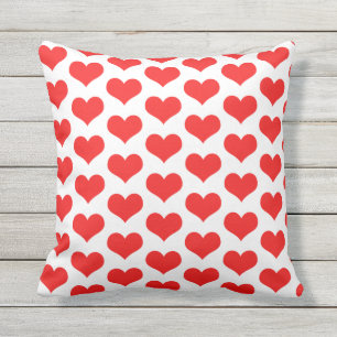 Red Heart Patterns Cute Custom Colour Home Decor Cushion