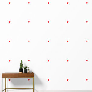 Red Heart Patterns Solid White Elegant Lovely Cute Wallpaper
