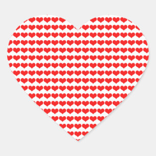 Red Heart Patterns Weddings Valentine's Birthdays Heart Sticker