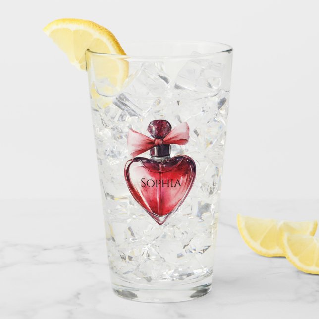 Red Heart Perfume Bottle Glass (Front Ice)