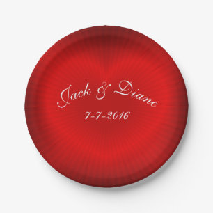 Red Heart Personalise Paper Plate