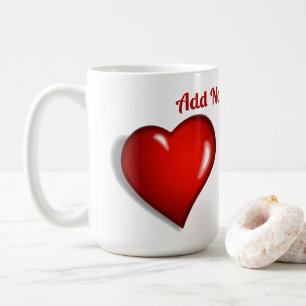 Red Heart Personalised Coffee Mug