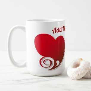 Red Heart Personalised Coffee Mug