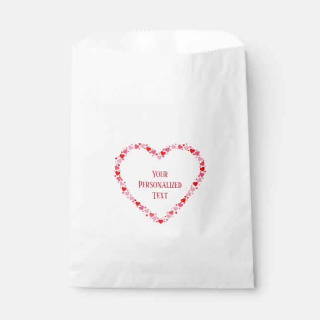 Red Heart Personalised Favour Bags (Front)