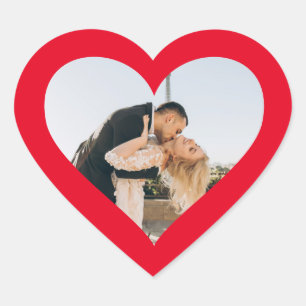 Red Heart Photo in Heart Heart Sticker