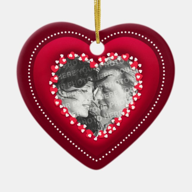 Red Heart Photo Personalised ornament (Front)