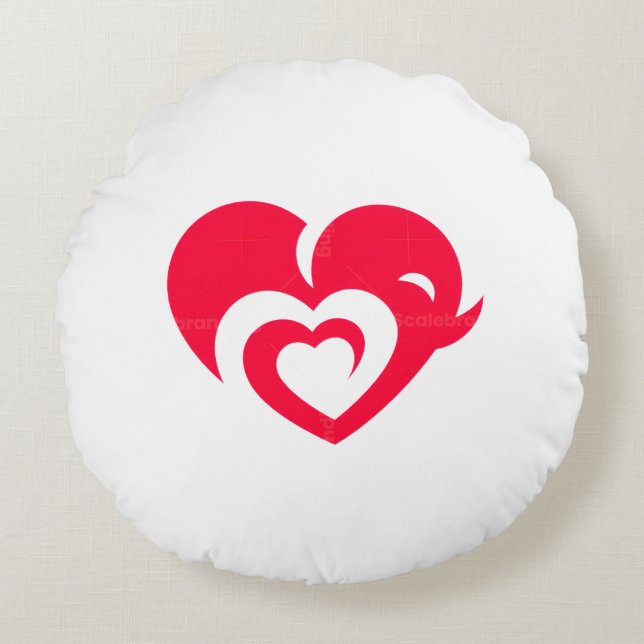 Red Heart Pillow  (Front)