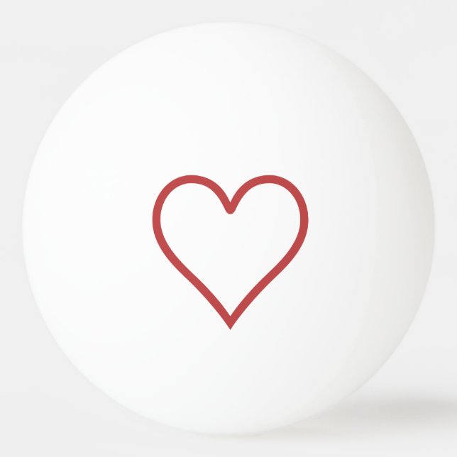 Red Heart Ping Pong Ball (Front)