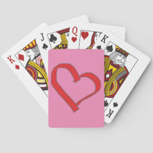 Red Heart Playing Cards