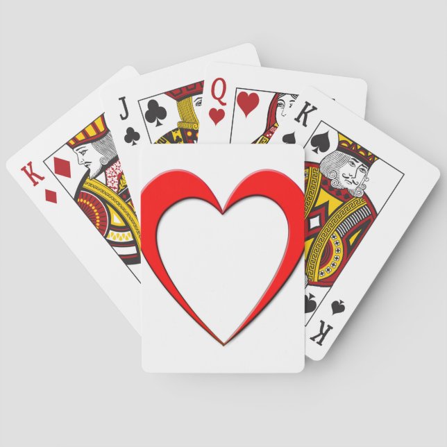 Red Heart Playing Cards (Back)