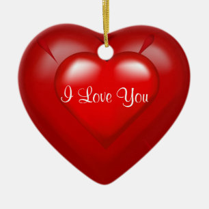 Red Heart Pop  I Love You Keepsake Ornament