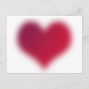 red heart postcard