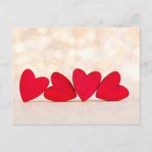 Red heart. postcard