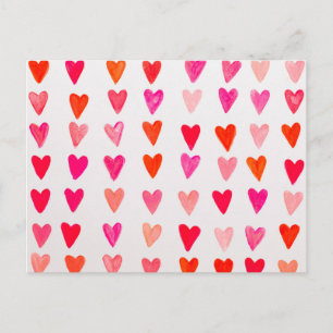 Red heart. postcard