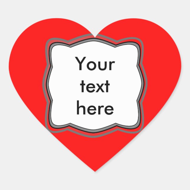 Red Heart Print Sticker (Front)