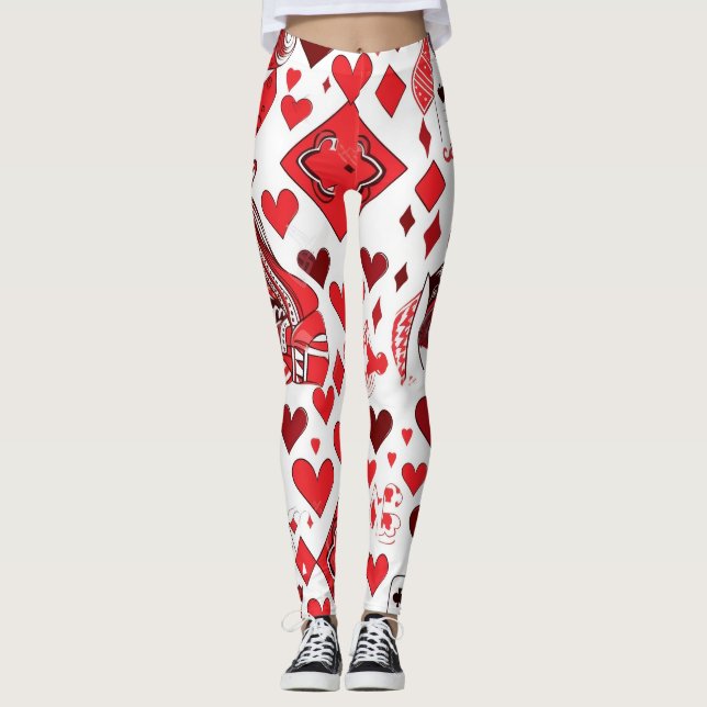 Red Heart Queen/King of Cards Leggings (Front)